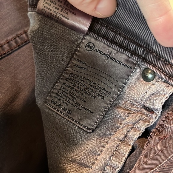 Eggplant purple Adriano Goldschmied Matchbox slim straight denim pants size 30 - Picture 11 of 15